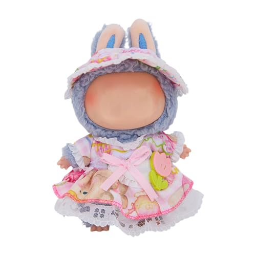 Bekleidung für 17cm Plüsch, Kuscheltier Kleidung Outfit nur Bekleidungs zubehör für 17cm Plush Pullover Hoodie Bekleidung DIY Kinder Geschenke Niedliche Mini Plüsch Puppen Kleidung Outfit (B) von Generisch