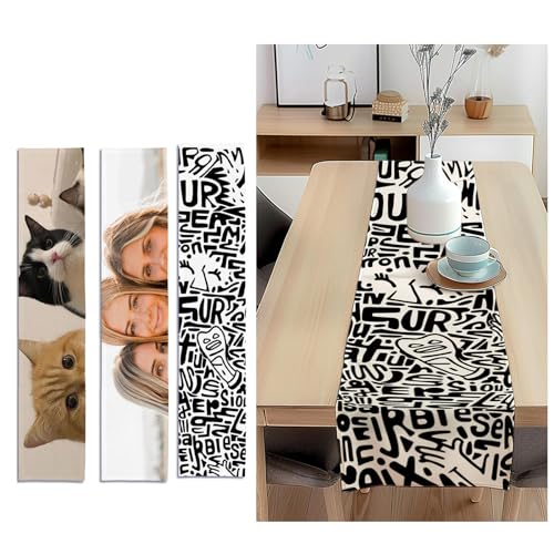 Benutzerdefinierter Tischläufer mit Firmenlogo, personalisiertem Foto/Text. Entwerfen Sie Ihre eigenen Tischdeckenläufer für Hochzeiten, Messen, Veranstaltungen, Feiertage und Geburtstage Benutzerdefinierter Tischläufer mit Firmenlogo, personalisiertem Foto/Text. Entwerfen Sie Ihre eigenen Tischdeckenläufer für Hochzeiten, Messen, Veranstaltungen, Feiertage und Geburtstage von Generisch
