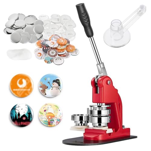 Benutzerdefiniertes Metallknopf-Maschinen-Set mit 100-teiligem Zubehör-Set, rund, Abzeichen, Knopf-Pin-Presse, verschiedene Größen, Installationsfrei, 25 mm Benutzerdefiniertes Metallknopf-Maschinen-Set mit 100-teiligem Zubehör-Set, rund, Abzeichen, Knopf-Pin-Presse, verschiedene Größen, Installationsfrei, 25 mm von Generisch