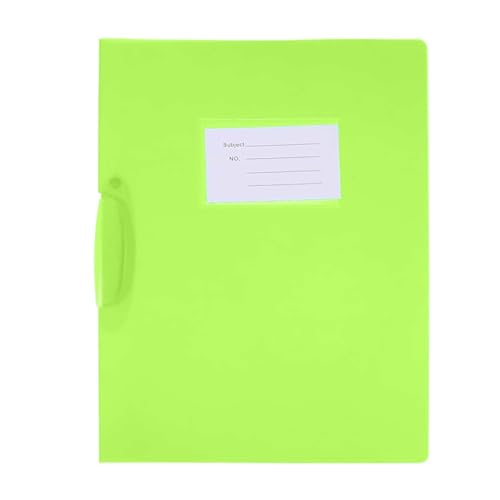 Berichtshüllen mit Klappclip, 1 Packung, Präsentationsmappen mit transparenter Vorderseite, für/Letter-Format, 22,6 x 30 cm, Kapazität für 40 Blatt, kein Lochen erforderlich (mehrfarbig) (Green, A) von Generisch