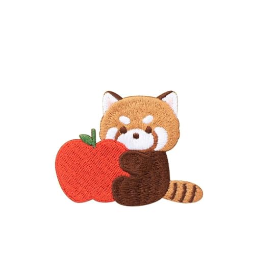 Bestickte Aufnäher mit rotem Panda, bestickte Abzeichen, Bekleidung, DIY, zum Aufbügeln, Aufkleber für Kinderkleidung, Haarspange, Designer (8) von Generisch