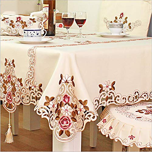 Bestickte Polyester-Tischdecke – verschiedene Größen, quadratisch und rechteckig, elegantes Blumen-Design für Bankett und Küche, perfekte Tischdecke für Veranstaltungen Bestickte Polyester-Tischdecke – verschiedene Größen, quadratisch und rechteckig, elegantes Blumen-Design für Bankett und Küche, perfekte Tischdecke für Veranstaltungen von Generisch