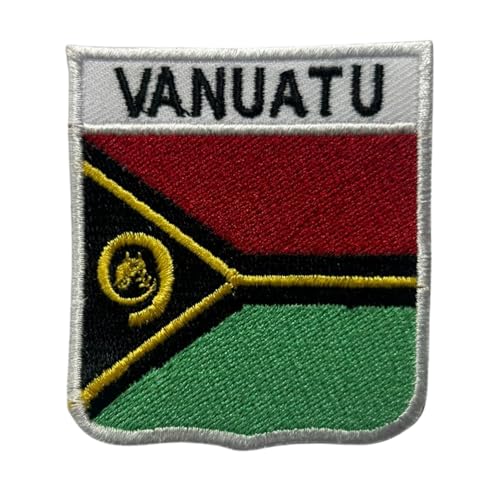 Bestickte Schildflagge mit Namen Patch Aufbügeln/Aufnähen Abzeichen Nationalsymbol Militär Patch für Kleidung Rucksäcke Caps Vanuatu Bestickte Schildflagge mit Namen Patch Aufbügeln/Aufnähen Abzeichen Nationalsymbol Militär Patch für Kleidung Rucksäcke Caps Vanuatu von Generisch