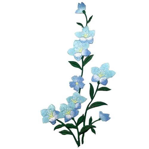 Bestickter Aufnäher mit Blume, Stoffblume, zum Aufbügeln, Röcke, Kleidung, dekorativ von Generisch