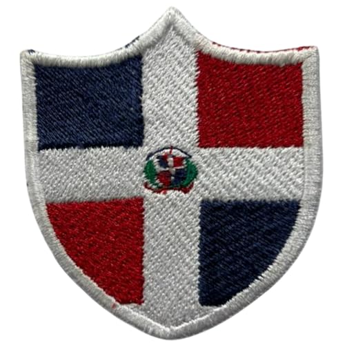 Bestickter Aufnäher mit Flagge der Dominikanischen Republik, zum Aufbügeln oder Aufnähen, Nationalsymbol, Militär-Patch für Kleidung, Rucksäcke, Mützen von Generisch