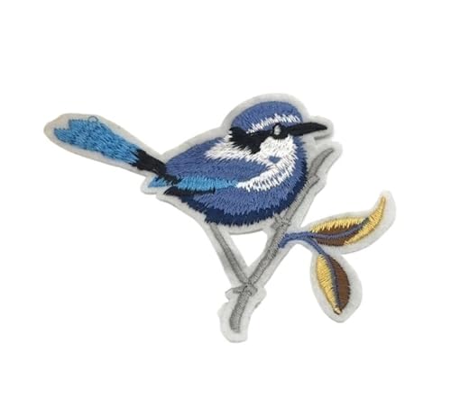 Bestickter Vogel Patch - Bügelapplikation mit selbstklebender Rückseite für DIY Kleidung & Accessoires (B) von Generisch