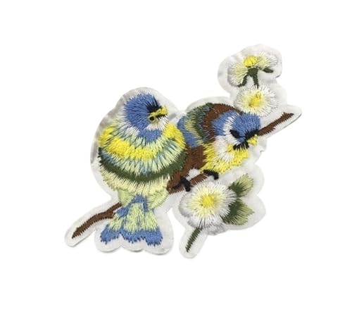 Bestickter Vogel Patch - Bügelapplikation mit selbstklebender Rückseite für DIY Kleidung & Accessoires (C) von Generisch