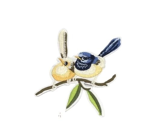 Bestickter Vogel Patch - Bügelapplikation mit selbstklebender Rückseite für DIY Kleidung & Accessoires (F) von Generisch