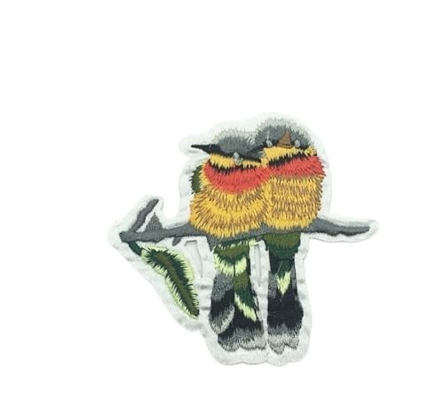 Bestickter Vogel Patch - Bügelapplikation mit selbstklebender Rückseite für DIY Kleidung & Accessoires (M) von Generisch