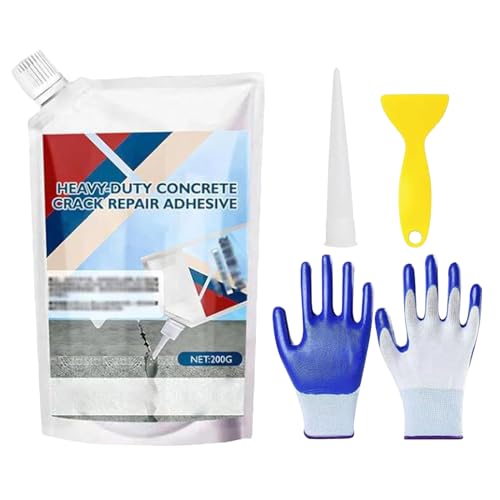 Beton Risse Reparieren | 200ml Heavy-Duty Concrete Crack Repair Adhesive | Wasserdichte Schnelltrocknung Zementfüller Kleber Mit Werkzeugen | Beton Kleber Dichtmittel, Zement Riss Spachtel,Bodenspacht Beton Risse Reparieren | 200ml Heavy-Duty Concrete Crack Repair Adhesive | Wasserdichte Schnelltrocknung Zementfüller Kleber Mit Werkzeugen | Beton Kleber Dichtmittel, Zement Riss Spachtel,Bodenspacht von Generisch