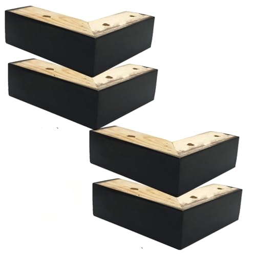 Betterhöhungen und Sofafüße aus Holz, L-förmig, Ersatzbeine für Couch und Kommode, langlebige Holzmöbelfüße, 5 cm Höhe, für Tische und Kommoden, 4 Stück Betterhöhungen und Sofafüße aus Holz, L-förmig, Ersatzbeine für Couch und Kommode, langlebige Holzmöbelfüße, 5 cm Höhe, für Tische und Kommoden, 4 Stück von Generisch