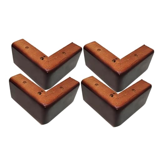 Betterhöhungen und Sofafüße aus Holz, L-förmiger Ersatz für Couch und Kommode, 8 cm, Möbelbeine aus Holz für Tische und Kommoden, langlebig und stilvoll, 4 Stück von Generisch