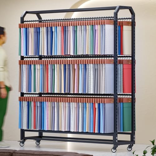 Bewegliches Stoffrollen-Lagerregal mit verstellbarer Aufhängestange. Kommerzieller Textil-Präsentationsständer für Vinylrollen, Tapeten und Fensterfolien. Bremsbare Räder für einfache Mobili Bewegliches Stoffrollen-Lagerregal mit verstellbarer Aufhängestange. Kommerzieller Textil-Präsentationsständer für Vinylrollen, Tapeten und Fensterfolien. Bremsbare Räder für einfache Mobili von Generisch
