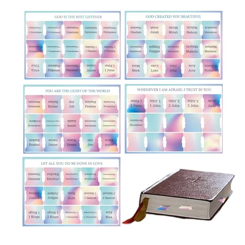 Bibelkarten, Buchkarten der Bibel | Studienkarte Bibbie Women Bibles Laminate | Große Journaling-Etiketten zum Lesen von Zubehör für Notizbücher von Generisch