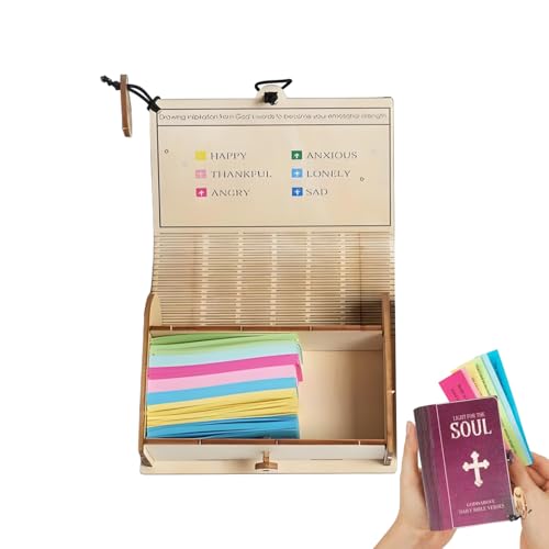 Bibelversen Karten - Inspirierende Bibel mit Holzkiste - Christliche Schrift, Gebetskarten für Frauen Männer Tägliche Ermutigung Reflexion Emotionsgefühl Bibelversen Karten - Inspirierende Bibel mit Holzkiste - Christliche Schrift, Gebetskarten für Frauen Männer Tägliche Ermutigung Reflexion Emotionsgefühl von Generisch
