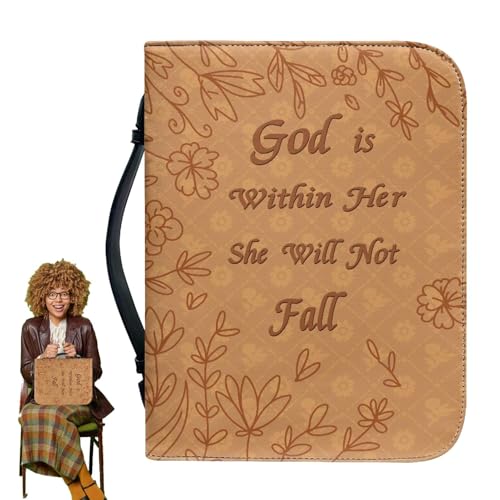 Biblisches Buchcover Für Männer | Tragbare Buchhalter Tote Taschen - Tragbare PU Leder Manuelle Schutzhülle Für Gläubige, Vatertagsgeschenk, Liebhaber Lesen von Generisch