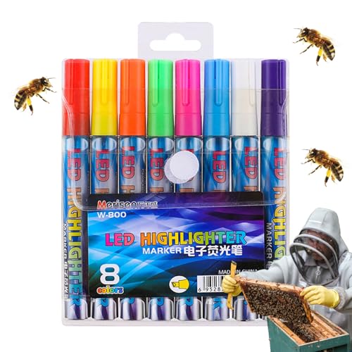 Bienenmarkierungsstift, Bienenköniginmarkierungsstift|Farbstift-Marker-Set auf Wasserbasis | Bienenhalter-Aufzuchtset, Imkerei-Markierungswerkzeug zum sicheren Markieren von Bienenköniginnen von Generisch