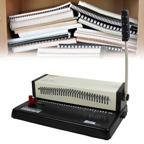 Bindemaschine mit 30 Löchern, Gummi-Ringbuch für Dokumente, 5,5 mm runde Löcher, 12 Blatt Stanzkapazität / 500 Blatt Bindung, ideal für Büro und Schule von Generisch