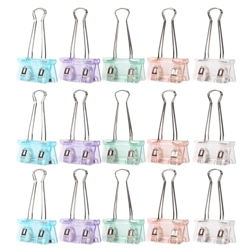 Binder-Clip-Set, faltbare Mehrzweck-Büroklammern, niedliche, verschleißfeste Binder-Clips, Büroklemmen-Set für Lehrer, Studenten von Generisch