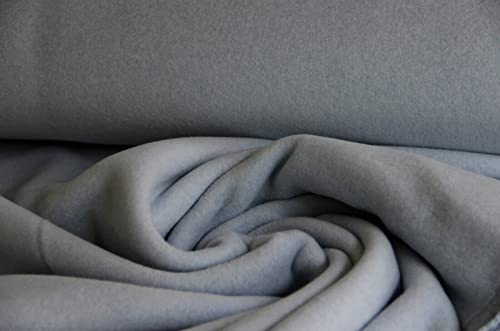 Bio Baumwoll Fleece Meterware - Fleecestoff Bio - Organic Baumwolle - Polarfleece Baumwolle - Biofleece - Fleecestoff ***25 cm x 154 cm***, Farbe: 018 hellblau von Generisch