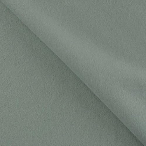 Bio Baumwoll Fleece Meterware - Fleecestoff Bio - Organic Baumwolle - Polarfleece Winterstoff - Biofleece Fleecejacke nähen *Ab 25 x 145 cm, Farbe: 023 seegrün von Generisch