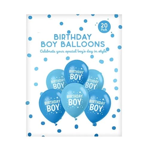 Birthday Boy Latex-Luftballons, 32 cm, Blau und Hellblau, 20 Stück Birthday Boy Latex-Luftballons, 32 cm, Blau und Hellblau, 20 Stück von Generisch