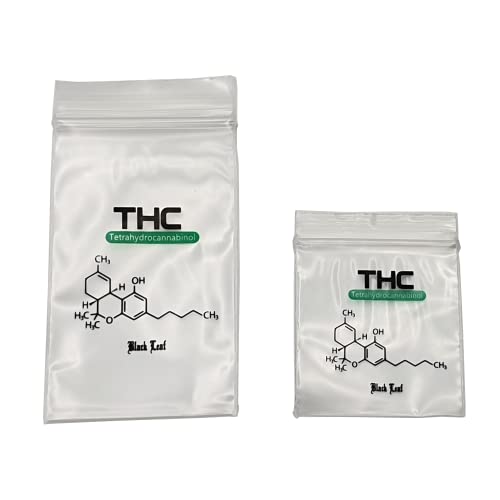 Black Leaf THC Baggie Set 35x35/40x60mm Druckverschlussbeutel (300x 35x35mm) von Generisch