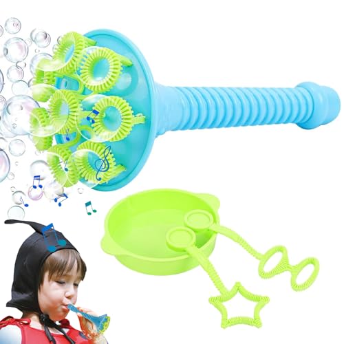 Blase für Kinder, Kinderblasen | 3X Bubble -Zauberstäbe für Kinder | Trompete mit Round -Tablett -Schaltblasen Blasen Spiele Spielzeug für die Schule im Freien Bad von Generisch