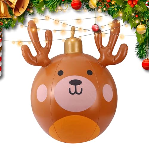 Blasen Sie Weihnachtsbälle - 23 -Zoll -aufblasbare Ornament -Outdoor -Anziehungskraft, Urlaubszauber mit festlicher Funktion, riesiger Ball für Rasengarten -Terrasse, PVC -Multikolor, saisonale Blasen Sie Weihnachtsbälle - 23 -Zoll -aufblasbare Ornament -Outdoor -Anziehungskraft, Urlaubszauber mit festlicher Funktion, riesiger Ball für Rasengarten -Terrasse, PVC -Multikolor, saisonale von Generisch