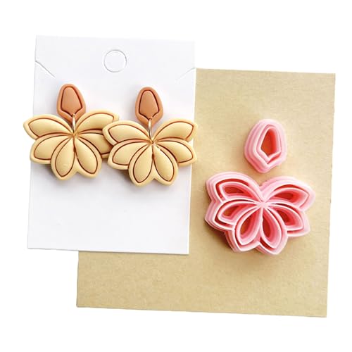 Blatt/überbackene Polymer Clay Cutter Frühling Ton Schneider Ohrring Schneider Schmuck Herstellung Polymer Clay Werkzeuge von Generisch
