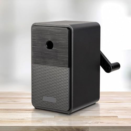 Bleistiftspitzer, manuelle Handkurbel, Bleistiftspitzer mit Auto-Stop für 6,9–8 mm Standard- und Buntstifte, ideal für Kinder/Studenten im Klassenzimmer/Zuhause/Büro/Kunstprojekte (grün, langlebig und von Generisch