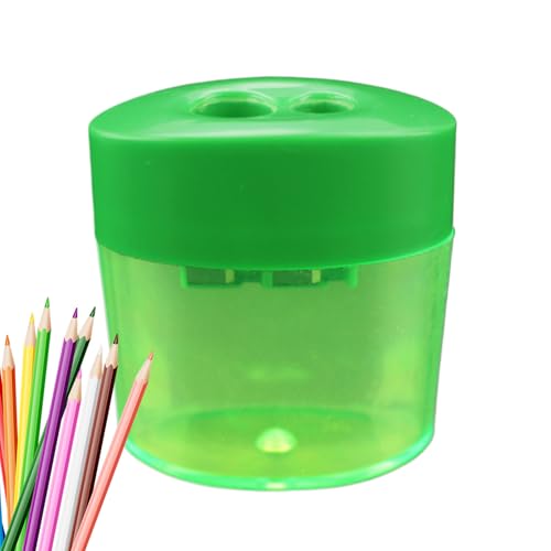 Bleistiftspitzer Für Das Klassenzimmer | Doppelloch Anspitzer Für Make-up-Stifte,Ergonomisches Tragbares Anspitzwerkzeug, Schulmaterial Für Schüler, Lehrer, Zuhause Und Klassenzimmer von Generisch