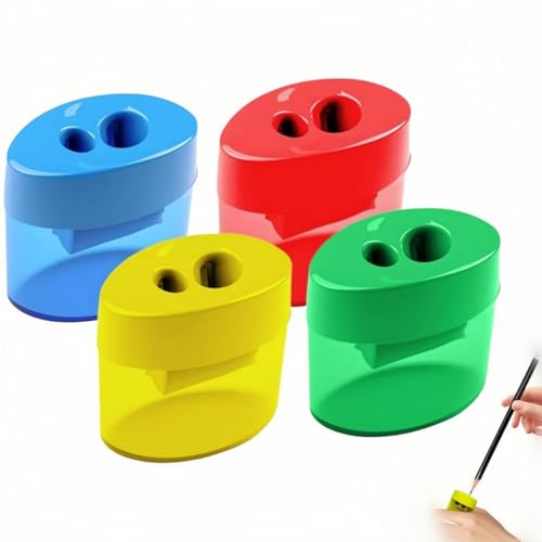 Bleistiftspitzer mit Behälter, 4 Farben, Spitzer mit Dose, ergonomisch, Dosenspitzer, dicke und dünne Stifte für die Schule, Bleistiftschneider für Holzarbeiten, Klassenzimmer, Büro Bleistiftspitzer mit Behälter, 4 Farben, Spitzer mit Dose, ergonomisch, Dosenspitzer, dicke und dünne Stifte für die Schule, Bleistiftschneider für Holzarbeiten, Klassenzimmer, Büro von Generisch