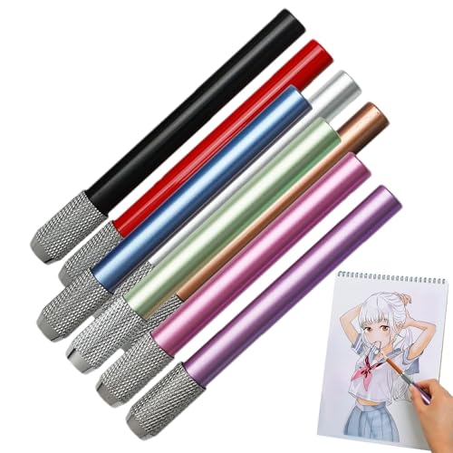 Bleistiftverlängerung für Künstler, Bleistiftverlängerung für Buntstifte | Stiftverlängerung - Ergonomische Bleistiftverlängerungen 6/8 Stück, Bleistiftverlängerungswerkzeug aus Metall für das Schreib Bleistiftverlängerung für Künstler, Bleistiftverlängerung für Buntstifte | Stiftverlängerung - Ergonomische Bleistiftverlängerungen 6/8 Stück, Bleistiftverlängerungswerkzeug aus Metall für das Schreib von Generisch