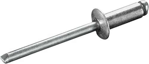 Blindniete Flachkopf Alu Stahl Größen von 2,4-6,4 mm Popnieten Blindnieten Nieten (5,0 x 18 mm (50 Stk)) von Generisch
