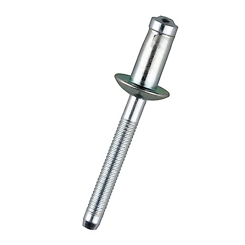 Blindnieten mit großem Flansch, 6,4 mm und 7,8 mm, Karbonstahl, strukturelle Befestigungselemente (6,4 x 12,5 mm) für schwere Anwendungen, langlebige industrielle Nieten, 50 Stück von Generisch