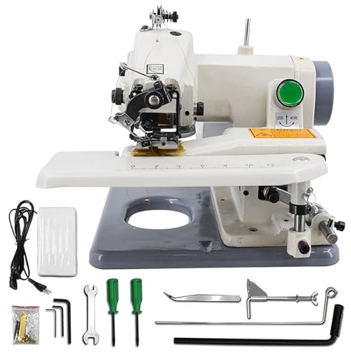 Blindstich-Nähmaschine, 1200 U/min, Hochgeschwindigkeits-Nähmaschine, tragbar, für nahtlosen Kleidersaum und Manschette, mit Fußpedal Blindstich-Nähmaschine, 1200 U/min, Hochgeschwindigkeits-Nähmaschine, tragbar, für nahtlosen Kleidersaum und Manschette, mit Fußpedal von Generisch