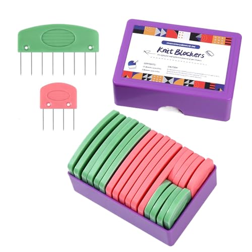 Blocking Pins, Knitting Crochet Pin Sets, 20-Piece Ergonomic Blocking Combs Set for Stitching, Yarn Work, Hobby Projects, Perfect Tools, Knitters and Crafters, 1.77x1.38 inches Blocking Pins, Knitting Crochet Pin Sets, 20-Piece Ergonomic Blocking Combs Set for Stitching, Yarn Work, Hobby Projects, Perfect Tools, Knitters and Crafters, 1.77x1.38 inches von Generisch