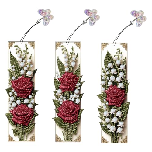 Blumen Diamond Painting Lesezeichen,Geschenke 5D Diamant Painting Bookmarks Herstellungsset Mädchen Geschenke Mitgebsel zum Geburtstag Abschluss für Schüler Buchliebhaber Jugendliche-Rose Blumen Diamond Painting Lesezeichen,Geschenke 5D Diamant Painting Bookmarks Herstellungsset Mädchen Geschenke Mitgebsel zum Geburtstag Abschluss für Schüler Buchliebhaber Jugendliche-Rose von Generisch
