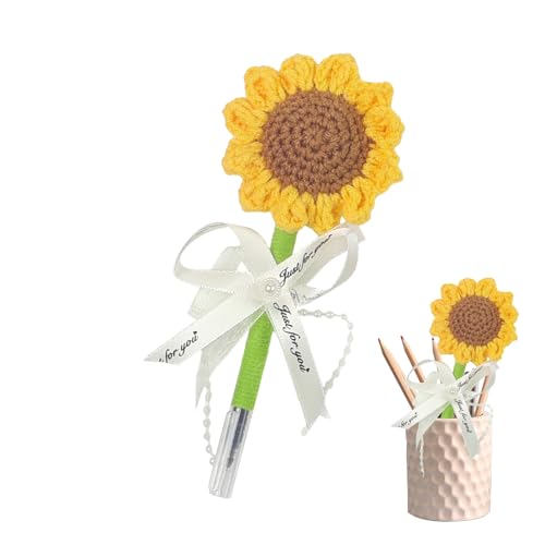Blumen Gelstifte - Gehäkelte Sonnenblumen Gelschreiber,Handgefertigte Häkelblumen Schreibgeräte mit Geltinte, Deko-Pflanzen für Zuhause Hochzeitsfeiern und Partys Blumen Gelstifte - Gehäkelte Sonnenblumen Gelschreiber,Handgefertigte Häkelblumen Schreibgeräte mit Geltinte, Deko-Pflanzen für Zuhause Hochzeitsfeiern und Partys von Generisch