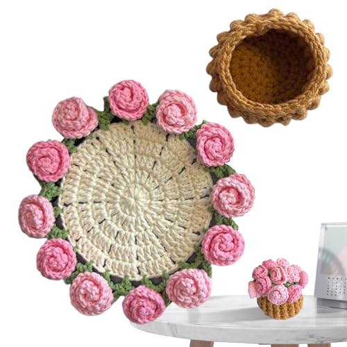 Blumen Untersetzer - Große Häkelblumen Untersetzer | Ästhetisch Weiche Vintage Unterlagen Für Tisch Zuhause Büro von Generisch