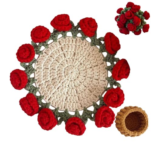 Blumen Untersetzer - Häkelblumen-Strauß Untersetzer - Häkelblumen-Decken Zubehör Für Geburtstagsdeko Küche Wohnzimmer Tischschutz Blumen Untersetzer - Häkelblumen-Strauß Untersetzer - Häkelblumen-Decken Zubehör Für Geburtstagsdeko Küche Wohnzimmer Tischschutz von Generisch