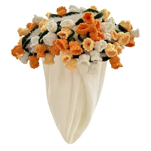 Blumenstrauß-Decke, handgefertigte Häkelblumen-Decken, handgewebte Blumensträuße in Häkelarbeit, weiche und leichte Strickdecken (C, one Size) von Generisch