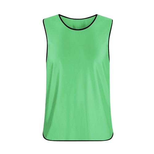 Blusen mit Rundhalsausschnitt, ärmellos, schnell trocknend, Übungsunterhemden und Westen, Tanktops für Mädchen, UK-Teamspiele, Funktionstraining-Lätzchen, Netzstoff, lockeres Cami-Top, Fußball von Generisch