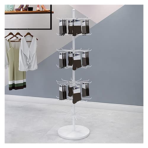 Bodenstehender drehbarer mehrschichtiger Präsentationsständer für Socken, Schmuck und Kleidung mit stabilem Sockel, ideal für Einzelhandelsgeschäfte und Boutiquen Bodenstehender drehbarer mehrschichtiger Präsentationsständer für Socken, Schmuck und Kleidung mit stabilem Sockel, ideal für Einzelhandelsgeschäfte und Boutiquen von Generisch