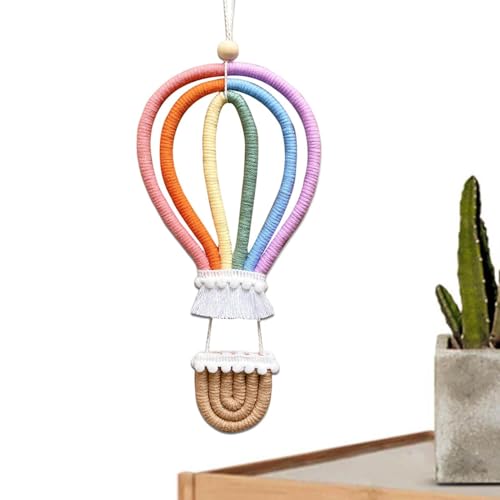 Boho-Regenbogen-Raumdekoration: Handgefertigte Weberei-Quasten-Dekoration, handgefertigte Boho-Regenbogen-Wandkunst, Heißluftballon-Regenbogen-Makramee-Wandanhänger, Kinderzimmer, Wände, Haushalt für Boho-Regenbogen-Raumdekoration: Handgefertigte Weberei-Quasten-Dekoration, handgefertigte Boho-Regenbogen-Wandkunst, Heißluftballon-Regenbogen-Makramee-Wandanhänger, Kinderzimmer, Wände, Haushalt für von Generisch