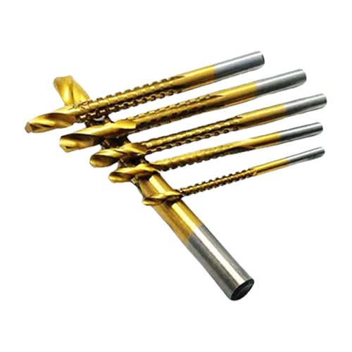 Bohrer-Set - 6 Metallbohrer-Set | Schlagfeste Rutschfeste Schnellwechsel-Bauweise für Präzisionsbohrungen in Trockenbau Glas Beton Mauerwerk Holz Fliese von Generisch