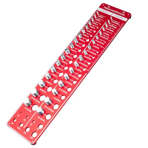 Bolt Size Finder,Metal 34 Hole Thread Gauge | Bolt Measuring Supplies, Nut IdentifiersTool for Insdustrial, Home, Workshops von Generisch