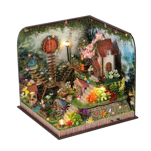 Book Nook Kit | Handgefertigtes Blumenhaus, Buchecke, Bauset für Bibliothek, Klassenzimmer, Bücherregal, Display, Teenager, Erwachsene, Ferienhaus, Buchhandlung, Dekoration von Generisch