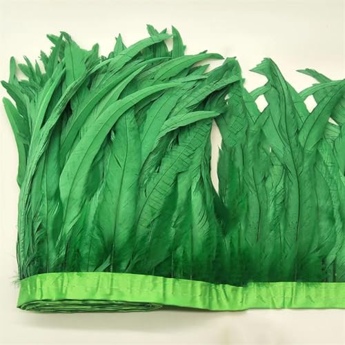 Borte mit Hahnenschwanzfedern, Breite 30-35 cm, Braun, 9,1 m von Generisch